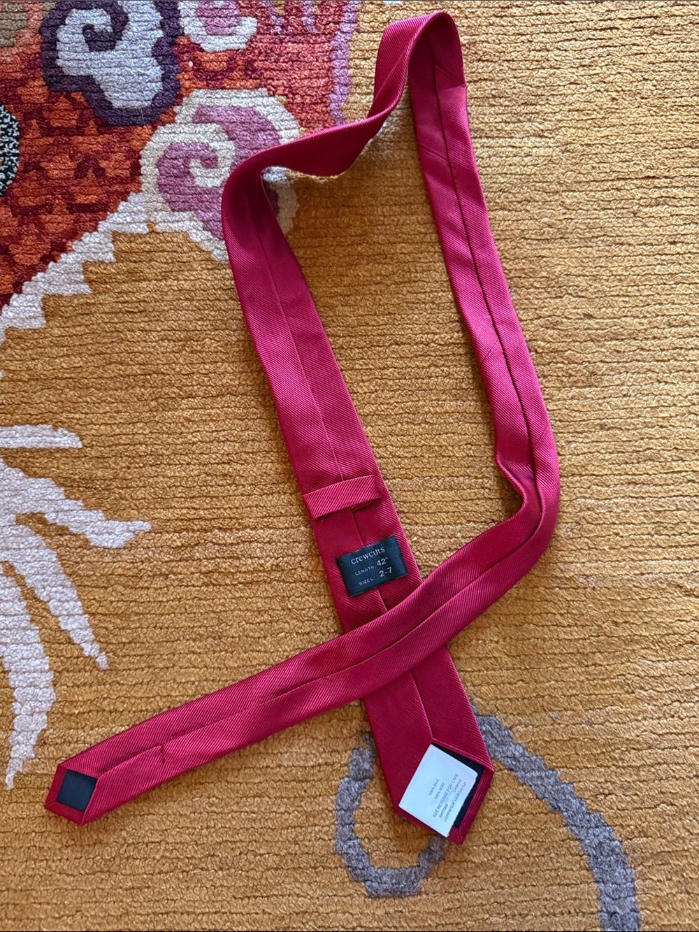 Jcrew Crewcuts kids Solid Red Textured Tie